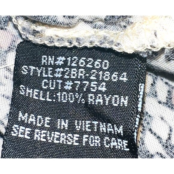 Velvet Heart Womens Snake Print Button-Up Blouse L 100% Rayon Long-Sleeve Collar - Picture 5 of 6